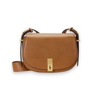 polo ralph lauren para mujer 428891391002 bolso de piel saddle marron osfa beige casual