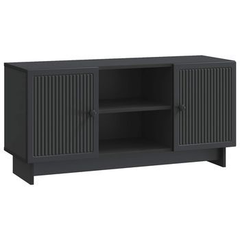 Mueble De Tv 102 X 34,5 X 50 Cm Negro Madera De Ingeniería Vidaxl