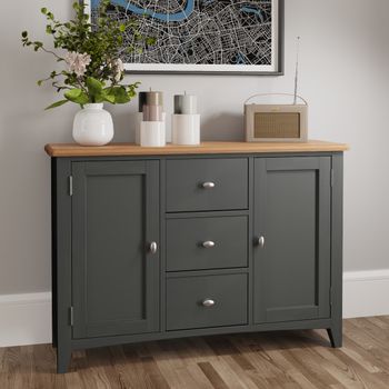 Arlia Oak and Grey Large Sideboard