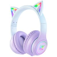eu direct onikuma b90 auriculares inalambricos rgb orejas de gato auriculares gaming bluetooth 40 mm driver sonido hif