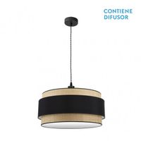 fabrilamp colgante naturalnegro 3luces modelo kandy