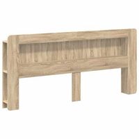 cabecero con armario roble sonoma madera de ingenieria vidaxl