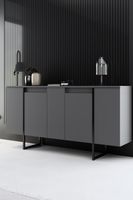 aparador  gris antracita 160 x 35 x 80 cm