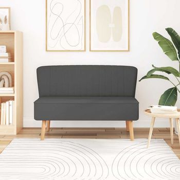 Vidaxl Sofá De Tela Gris Oscuro 117x55,5x77 Cm