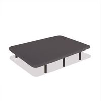 base tapizada gris 200 x 200 cm duo dreamnite tejido 3d antideslizante estructura 30x40mm 5 barras transversales con patas 15cm
