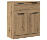 aparador - mueble de almacenamiento de madera de ingenieria roble artisan 60x30x70 cm es3678