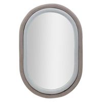 espejo de pared de terciopelo gris cm 60x4x90