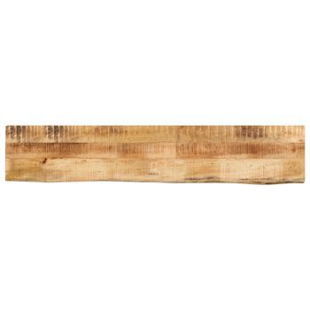 Tablero De Mesa Borde Natural Madera Maciza Mango 160x40x3,8 Cm Vidaxl
