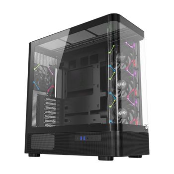 Chasis XYZ Quantum 4 Ventiladores A-RGB Cristal Curvo ATX/MATX/MITX USB-C Panorámico