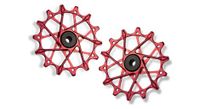 par de pinones de desviador garbaruk para shimano 12v rojo