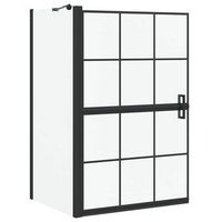 pantalla de ducha de bano negro y transparente 80 x 68 x 128 cm vidaxl