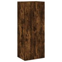 mueble de tv de pared madera roble ahumado 405x30x102 cm vidaxl
