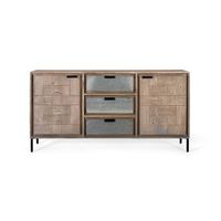 aparador fabricado en madera de acacia y metal 160cm