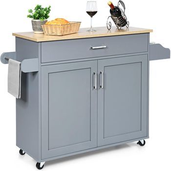 Carrito De Cocina Carro De Servicio Comedor Con Ruedas Costway 116 X 40 X 85 Cm