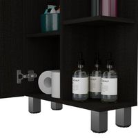 mueble alto de bano urano con espejo diseno moderno con multiples repisas