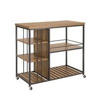 carro de cocina con 5 estantes marron 1100x450x920 cm svw18-ii-f