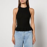 ganni ribbed knit tank top - s