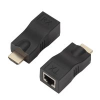 fgns 1 par extensor hdmi repetidor convertidor de extension de cable de red hdmi a rj45 sobre un solo cable cat5ecat6 de 30 metros  compatible con hdtv 1080p 3d