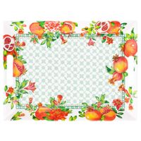 gran bandeja de melamina con asas estampado de granadas 55 cm