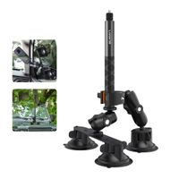 lanxire soporte ventosa coche camara insta360 base ventosas con palo selfie invisible 464 para insta360 x4x3 gopro