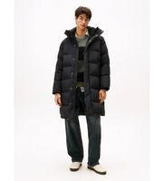 tommy jeans para hombre dm0dm22250 parka acolchada negro m casual poliester