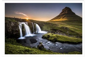 Póster  - kirkjufell islandia sin marco 30x20cm