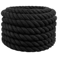 cuerda de algodon 30 mm 25 m negro 100 algodon vidaxl