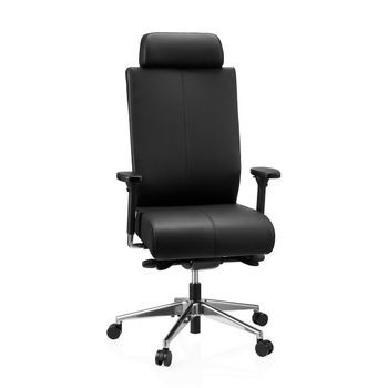 Silla De Oficina, Ergonómica Para Ordenador Pro-tec Xxl Cuero Negro