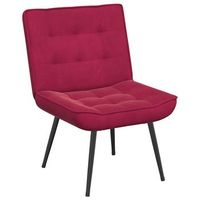 sillon de relax terciopelo rojo vino 64x74x84 cm vidaxl