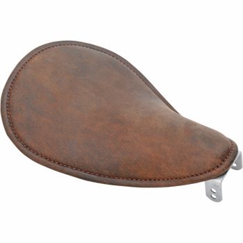 Asiento universal para moto Custom Drag Specialties Low Profile pequeño cuero marrón