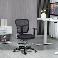silla de malla espuma tablero multicapa vinsetto 59x59x115 cm-negro