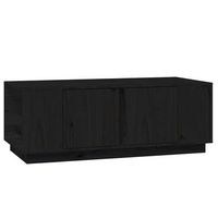 mesa de centro de madera maciza de pino negro 110x50x40 cm vidaxl
