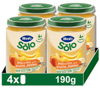 hero solo bio tarrito manzana melocoton y platano 4m 4x190 gr