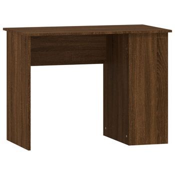 Escritorio - Mesa De Ordenador De Madera Contrachapada Marrón Roble 100x55x75 Cm