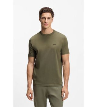 BOSS para hombre. 50506373 Camiseta Clean verde (M), Casual, Algodón, Manga corta