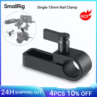 smallrig abrazadera de barra de montaje de riel unico de 15mm con orificio largo en la placajaulamango para extension de varilla para rod1549 universal de 15mm