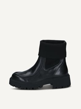 CAPRICE Bootie, black, made of Leather and synthetic without heel, Size 42