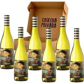 Marieta Blanco Albariño, Caja 6 X Botella 75 Cl, 11.5%  - Envío En Caja Reforzada De Cartón