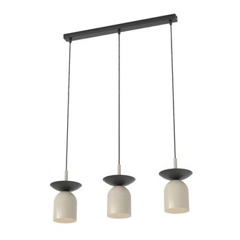 Lámpara colgante lorenza moka+negro (3 luces)