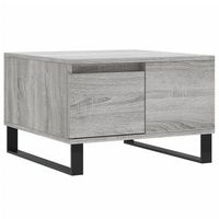 mesa de centro madera contrachapada gris sonoma 55x55x365 cm vidaxl