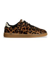 hoff para mujer 22562012 zapatillas de piel alley leopard marron 36 plano cordones casual animal print