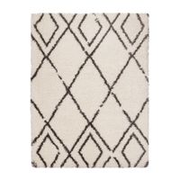 alfombra de pelo largo mahara beige 60x90 cm