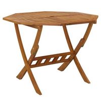 mesa de jardin  mesa de exterior plegable madera maciza de acacia 90x75 cm