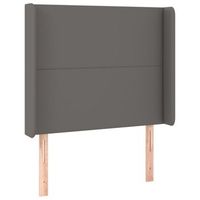 cabecero accesorio para dormir mueble dormitorio con borde lateral 93 x 16 x 118128 cm gris sintetico tdl0205335