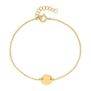 Pulsera de plata 925 bañada en oro grabable
