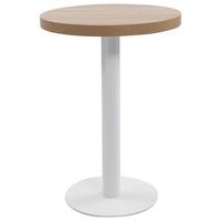 mesa de bistro mdf marron claro 60 cm vidaxl