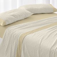juego de sabanas 100 algodon extrasuave diseno etnico mostaza 150 x 190200 cm - mostaza - burrito blanco