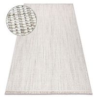 alfombra nano eo78c melange bucle tejido plano gris  blanco  140x190 cm