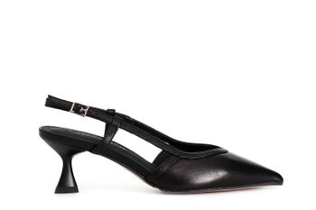 zapatos de salón abiertos por detrás en napa black