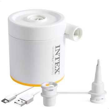 Mini Bomba de Aire Eléctrica QuickFill 150, 7,5x6,5x7 Cm, Blanco